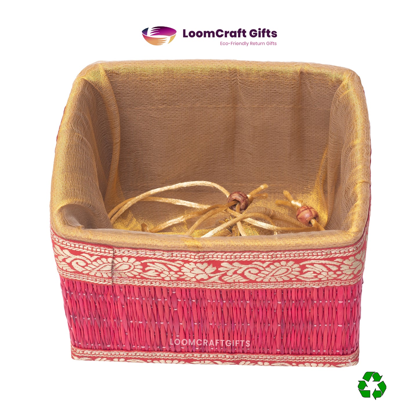 River Grass (Korai) Potli Box – Assorted Colours | Eco-Friendly Handcrafted Gift Box | 6x5x4 Inches