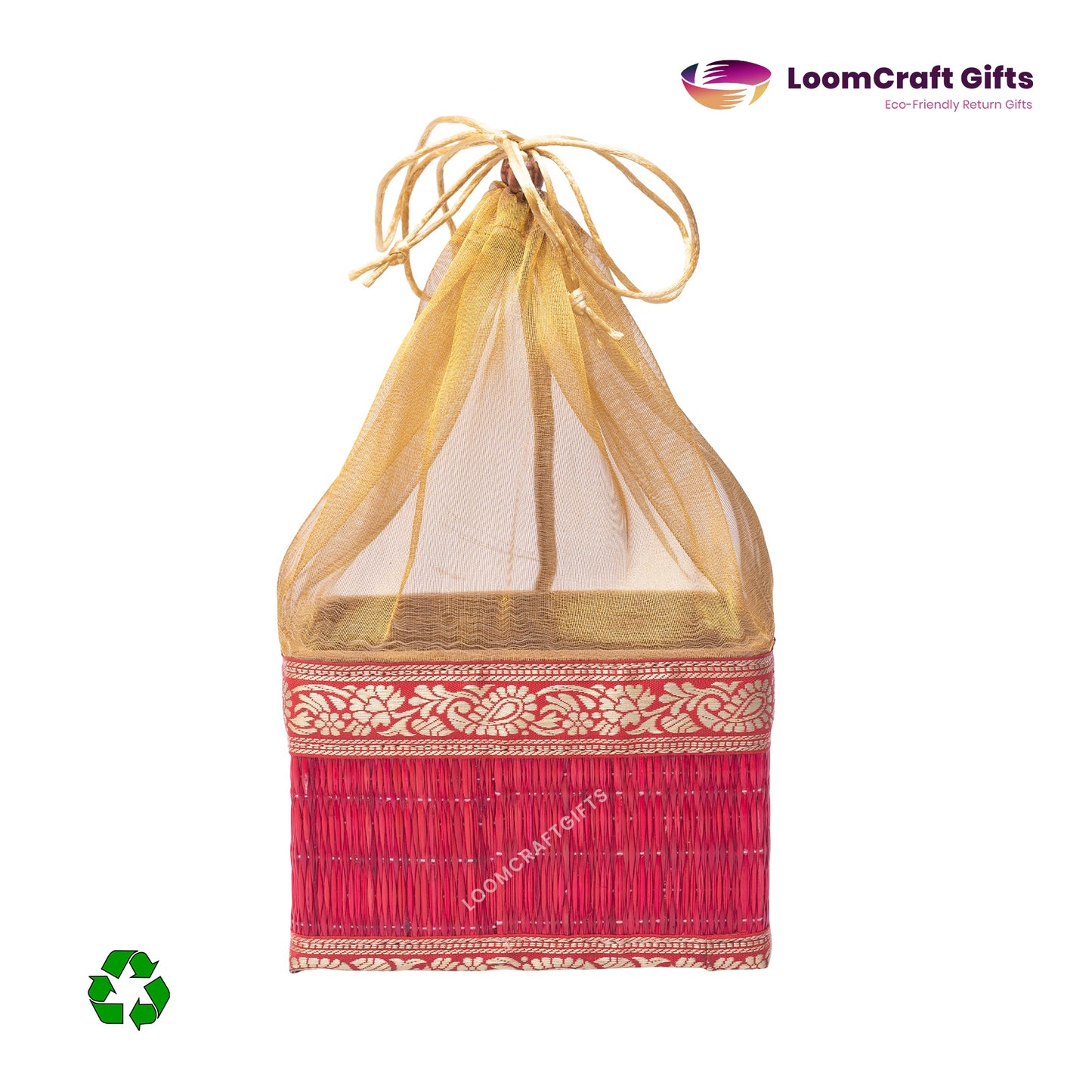 River Grass (Korai) Potli Box – Assorted Colours | Eco-Friendly Handcrafted Gift Box | 6x5x4 Inches