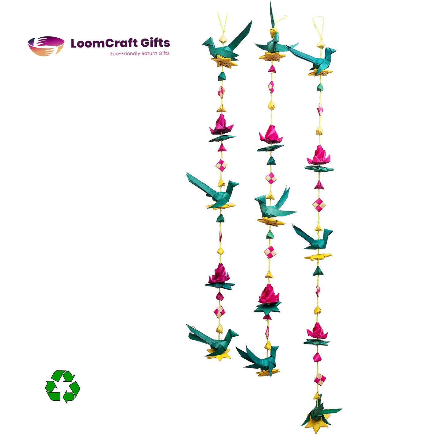 Palm Leaf Parrot Hangings – 4 Feet | Eco-Friendly Decorative Hanging | Handcrafted Wall Décor