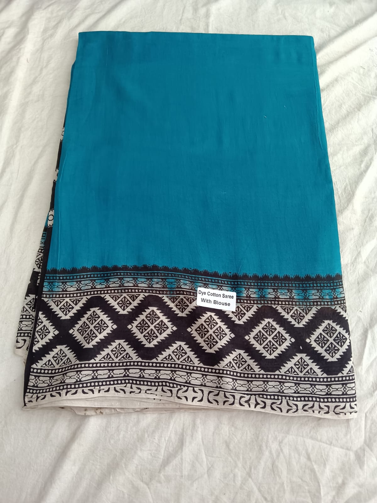 Blue Tribal Cotton Saree