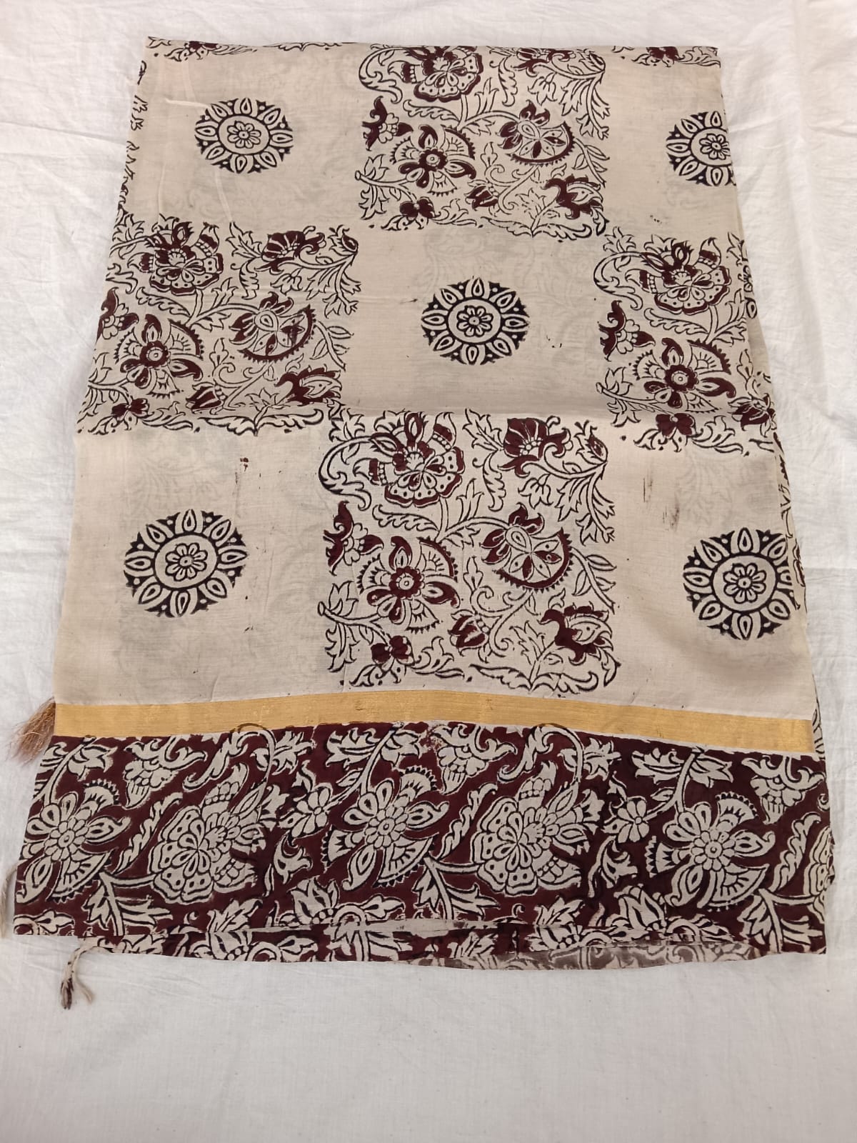 Classic Maroon Bloom Silk Saree