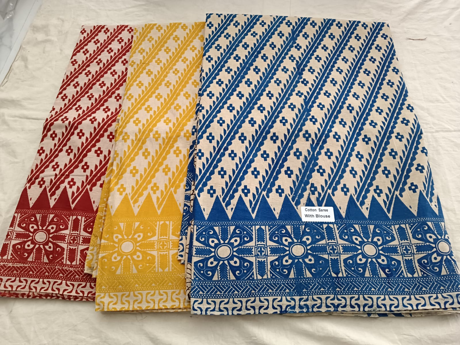Heritage Lines Cotton Saree Set