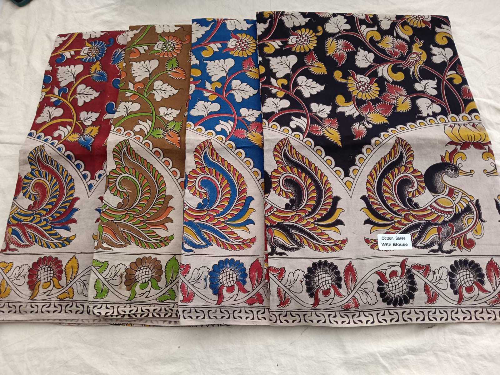 Kalamkari Elegance Cotton Saree Set