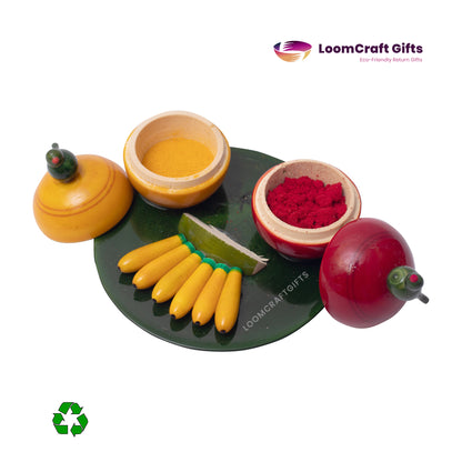 Wooden Pasupu Kumkuma Thambulam Set | Haldi Kumkum Set | Traditional Gift Item