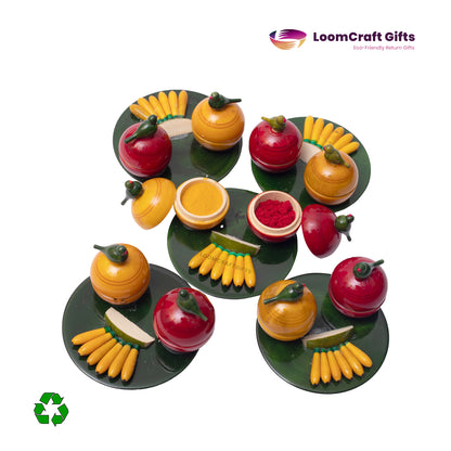 Wooden Pasupu Kumkuma Thambulam Set | Haldi Kumkum Set | Traditional Gift Item