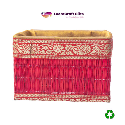 River Grass (Korai) Potli Box – Assorted Colours | Eco-Friendly Handcrafted Gift Box | 6x5x4 Inches