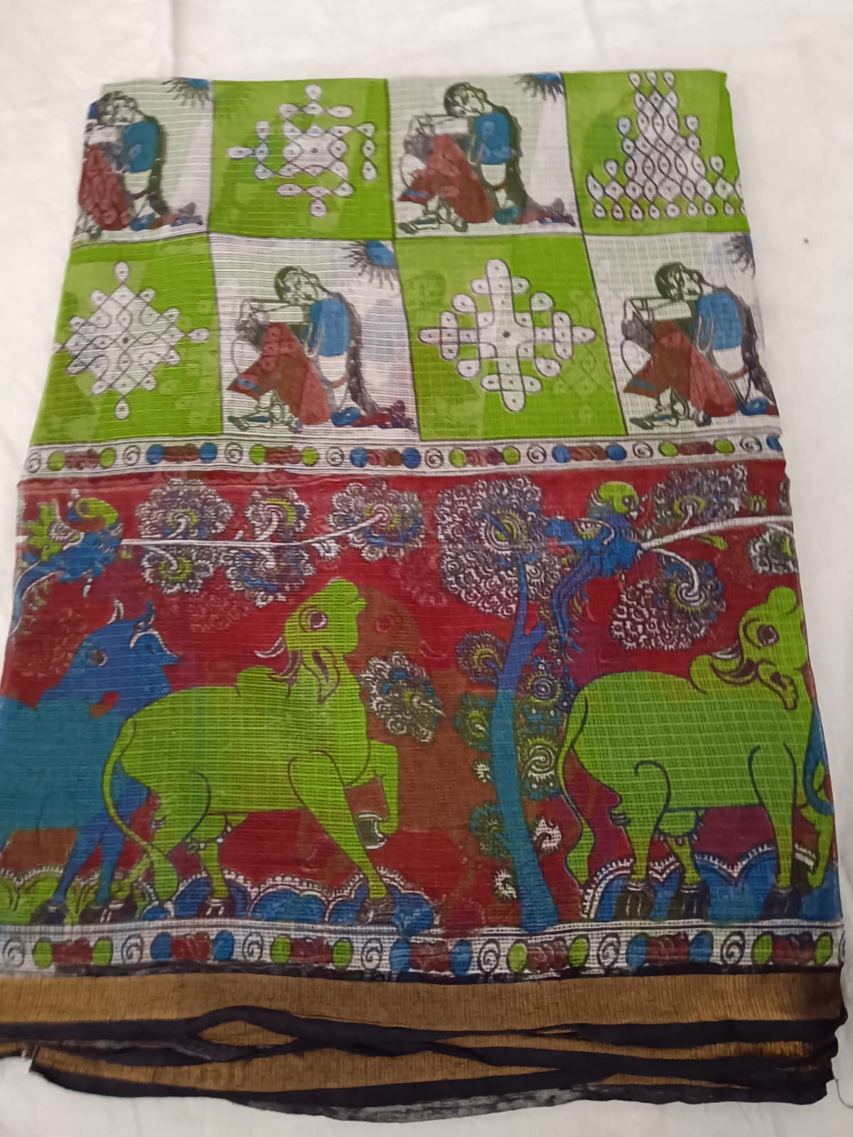 Mythic Cow Kalamkari Cotton