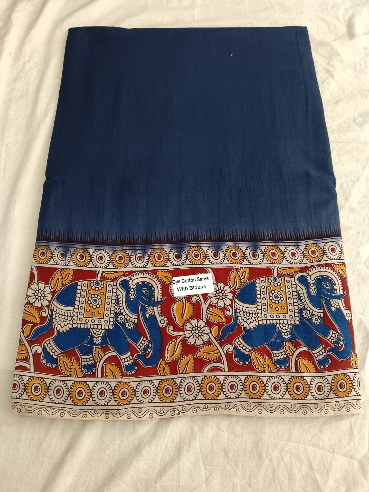 Royal Blue Elephant Saree