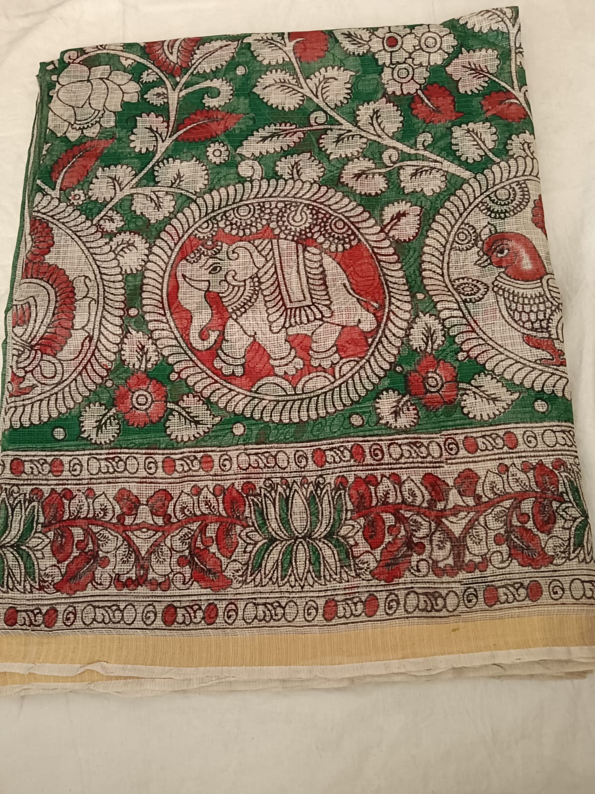 Royal Elephant Kalamkari Cotton